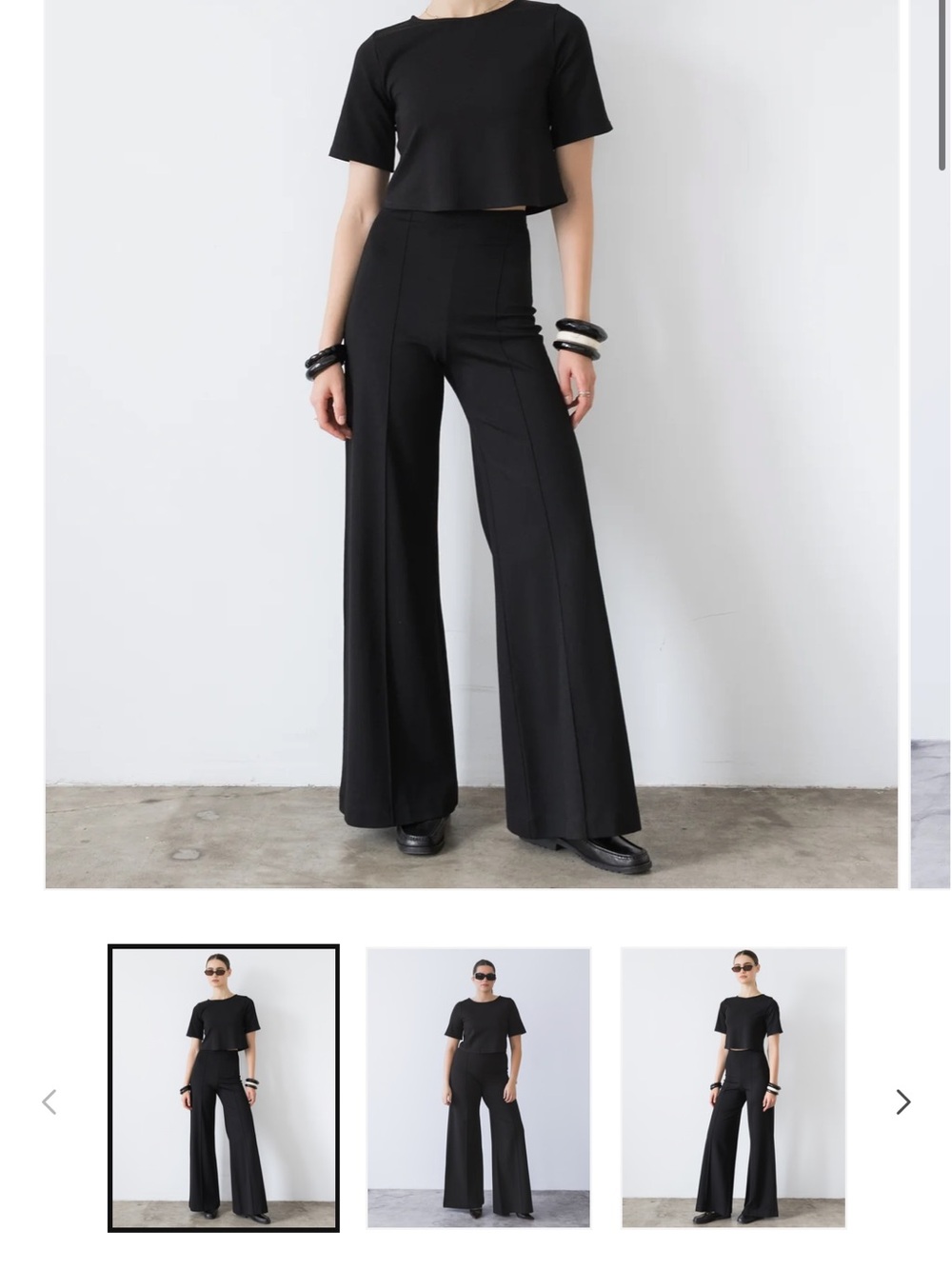 Ripley Rader Women's Black Wide-Leg High-Waist Pants